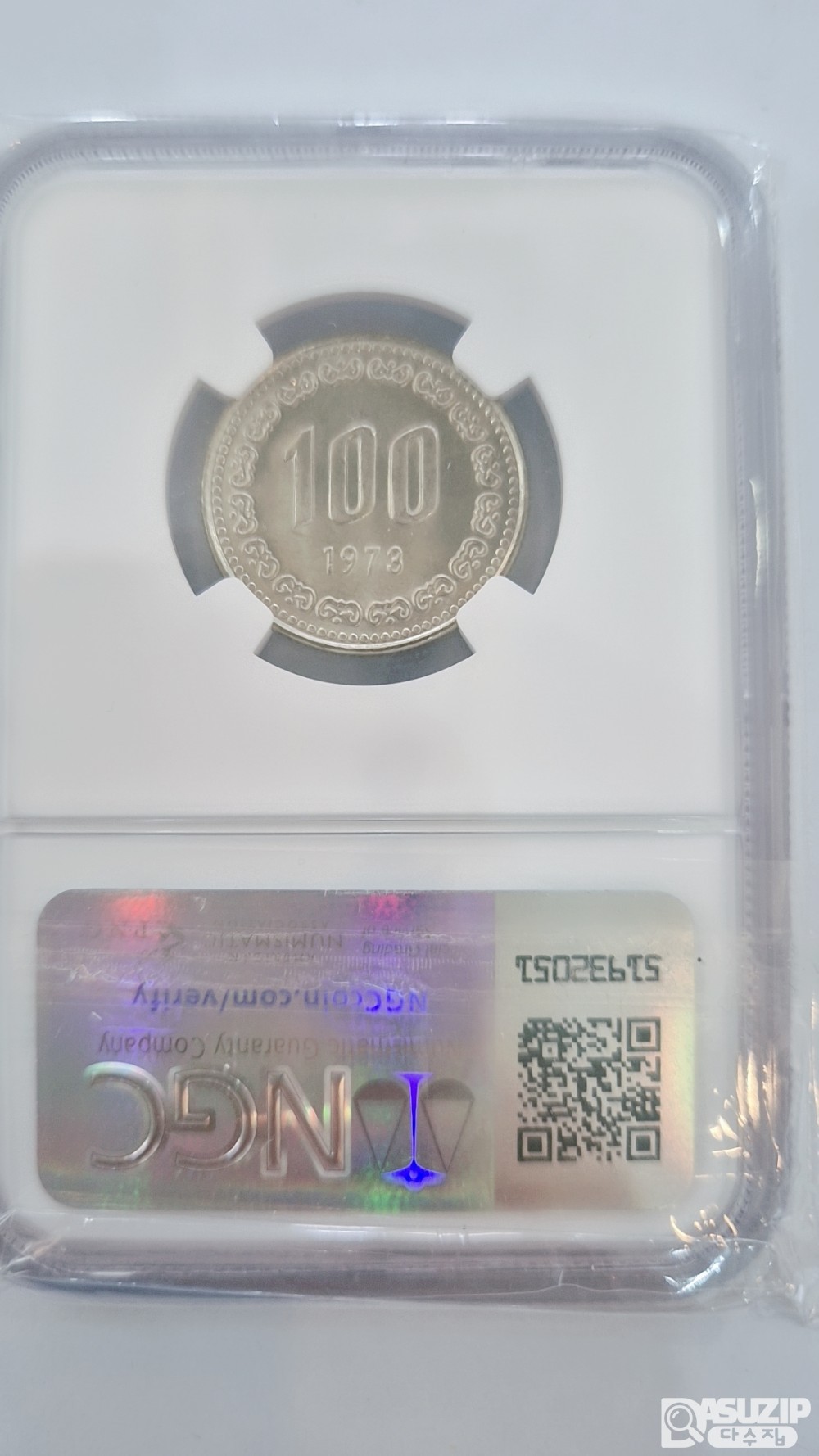 그레이딩 주화: 73년 100주 NGC 65등급