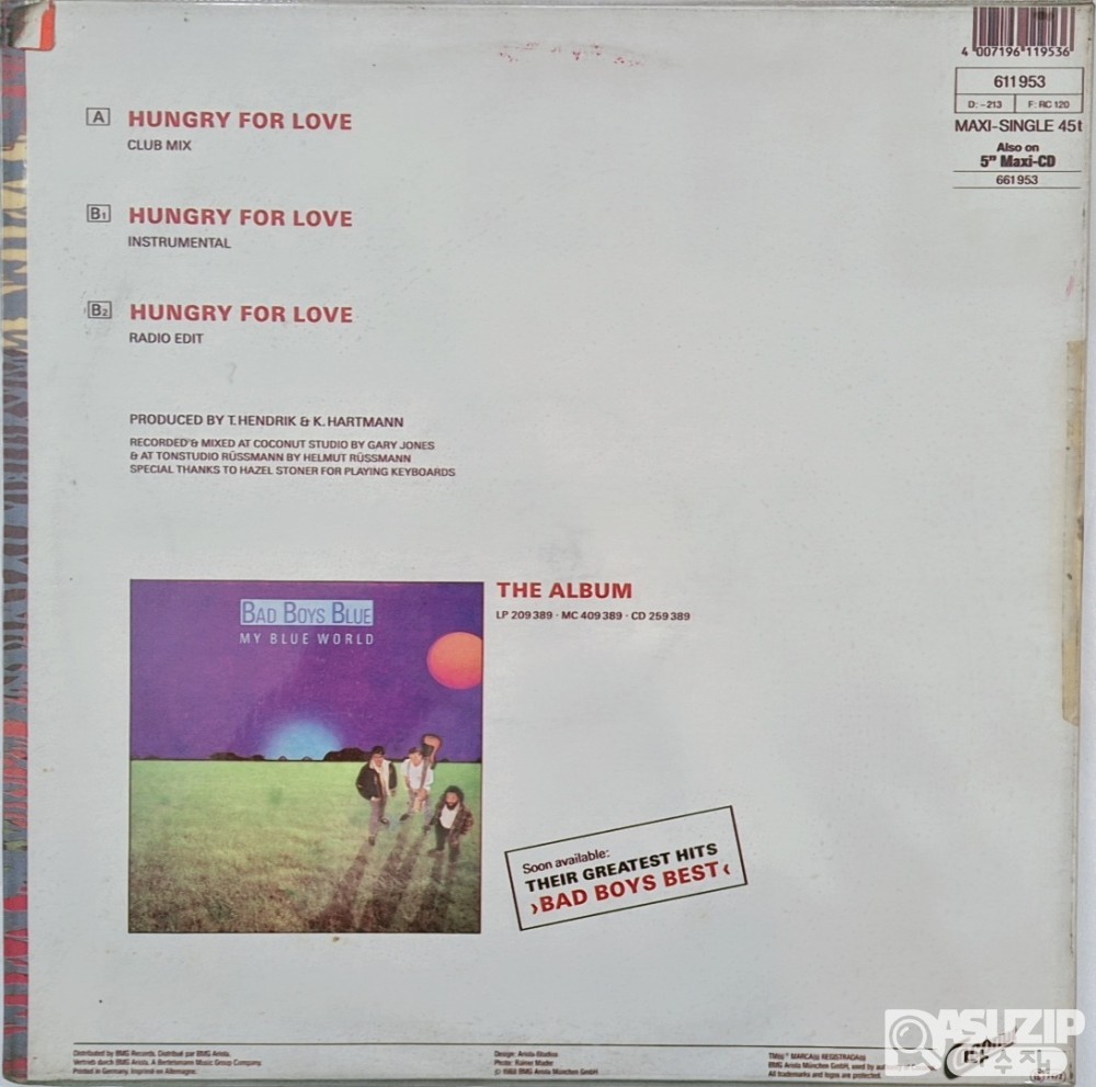 1988년 배드 보이즈 블루의 앨범 'Hungry For Love'