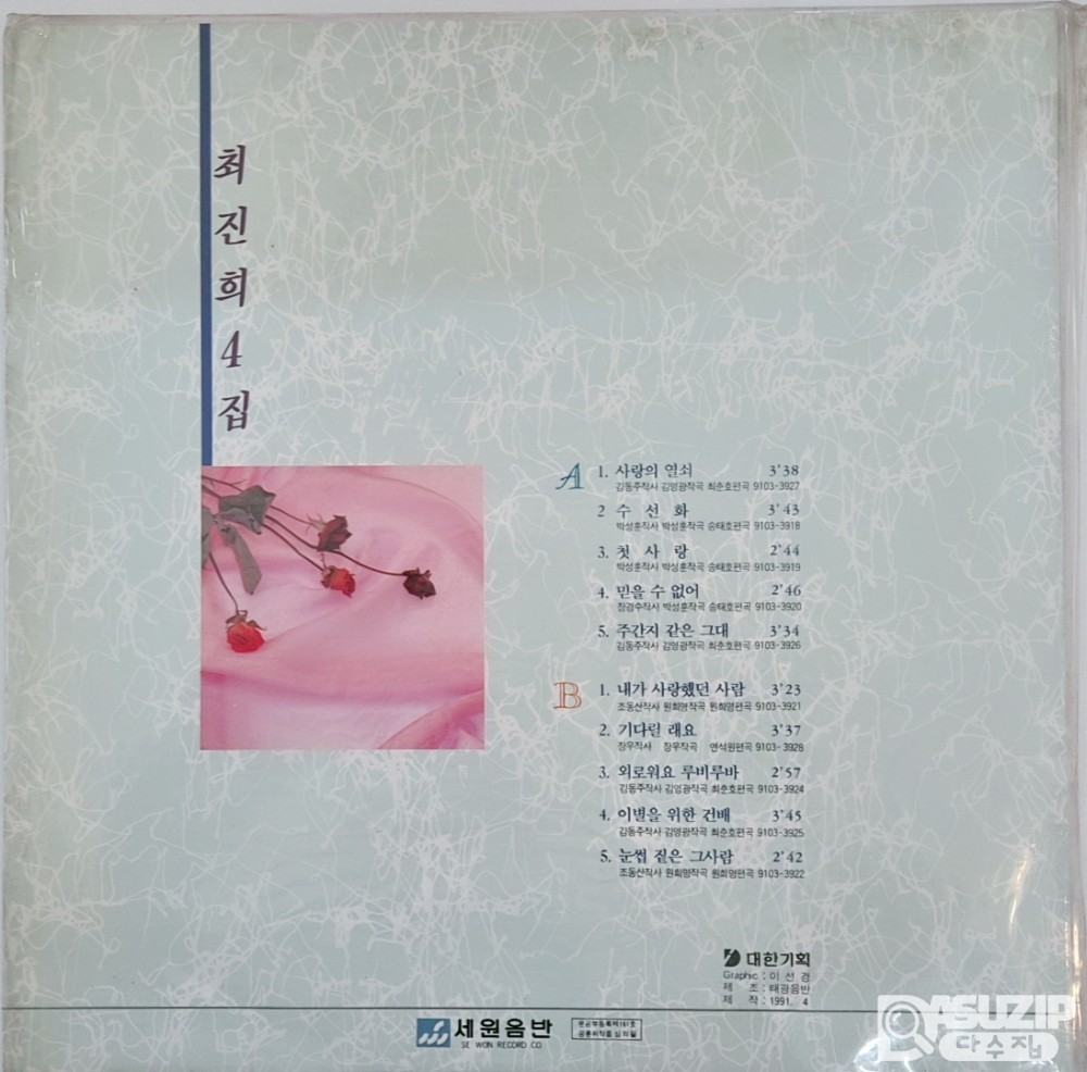 최진희의 4집 앨범 앨범명:사랑의 열쇠 / 내가 사랑했던 사람